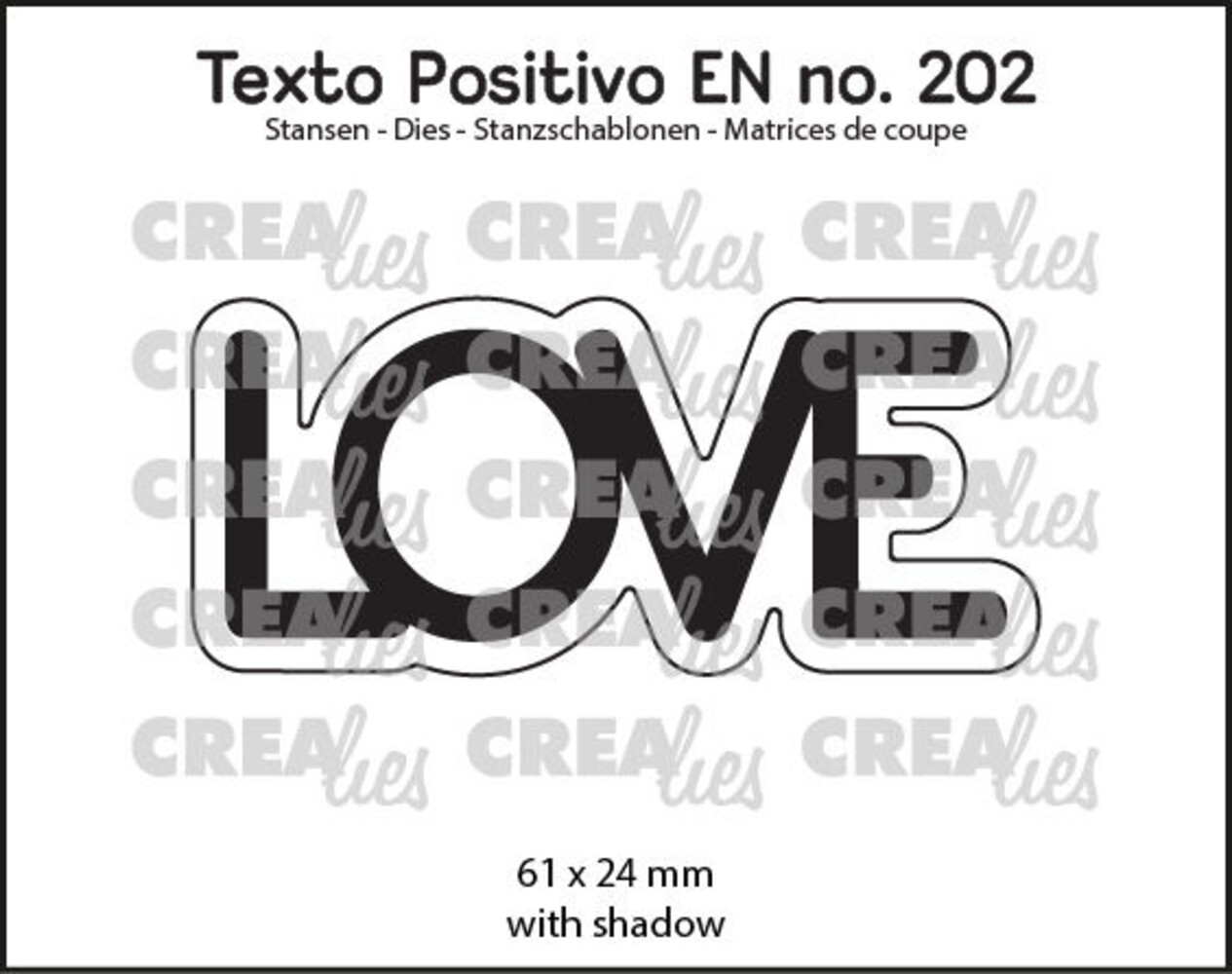 Crealies Texto Positivo Dies Love (POSEN202) Crealies Texto Positivo Dies Love (POSEN202)
