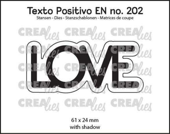 Crealies Texto Positivo Dies Love (POSEN202) Crealies Texto Positivo Dies Love (POSEN202)