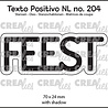 Crealies Texto Positivo Dies Feest (POSNL204) Crealies Texto Positivo Dies Feest (POSNL204)
