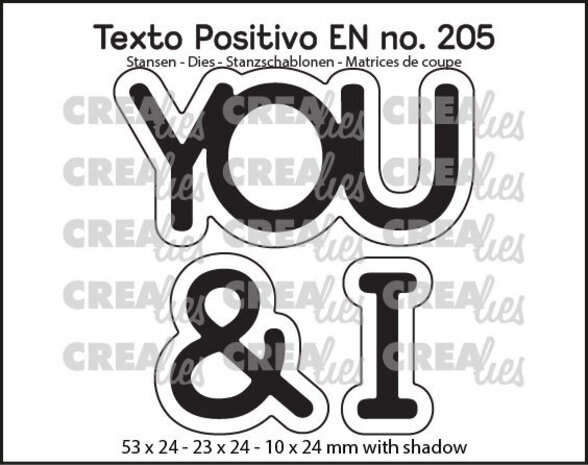 Crealies Texto Positivo Dies You & I (POSEN205) Crealies Texto Positivo Dies You & I (POSEN205)