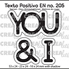 Crealies PRE-ORDER Texto Positivo Dies You & I (POSEN205) Crealies PRE-ORDER Texto Positivo Dies You & I (POSEN205)