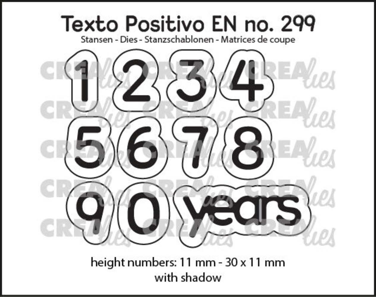 Crealies Texto Positivo Dies 1,2,3 Years (POSEN299) Crealies Texto Positivo Dies 1,2,3 Years (POSEN299)