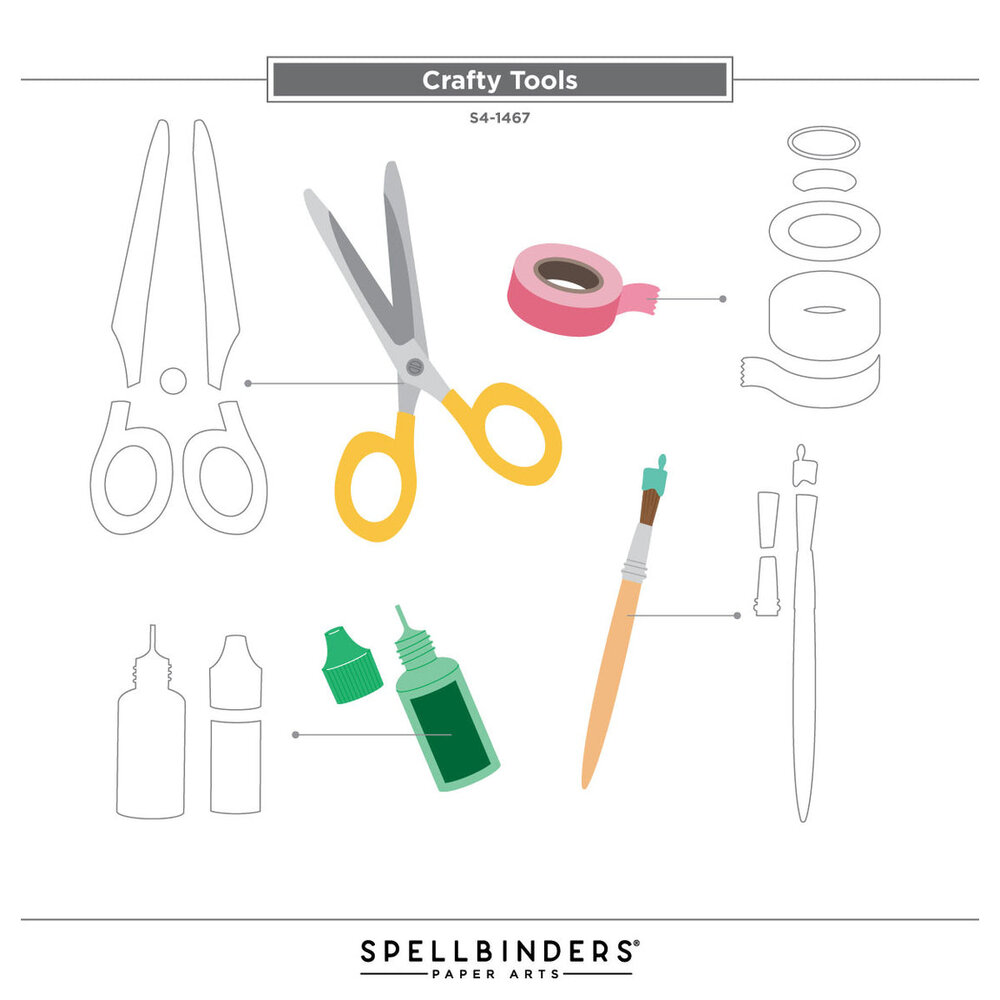Spellbinders Crafty Babe Crafty Tools Dies (S4-1467)