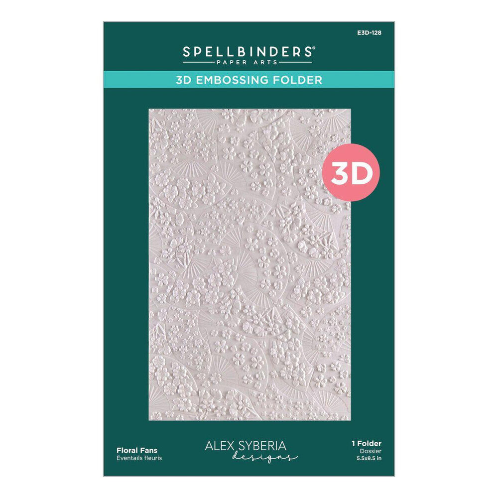 Spellbinders Spring in Kyoto Floral Fans 3D Embossing Folder (E3D-128)