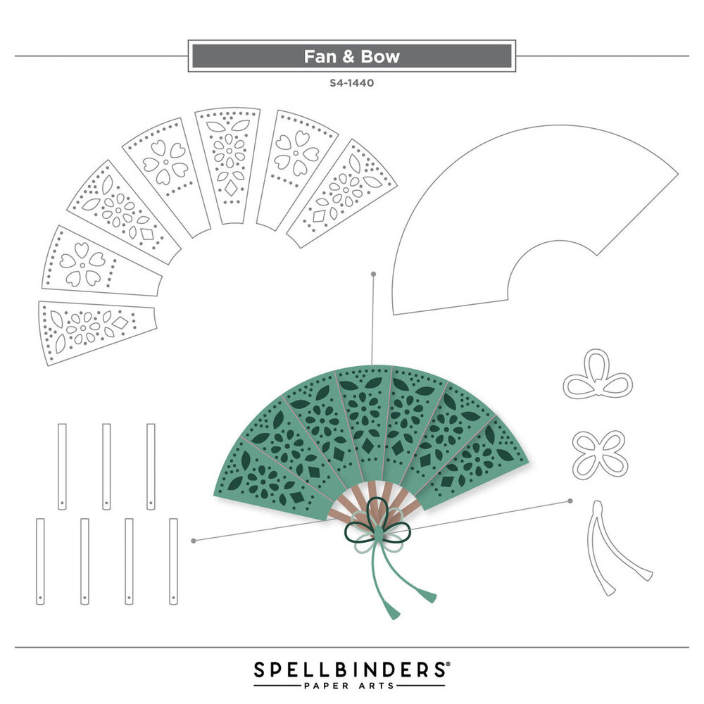 Spellbinders Spring in Kyoto Fan & Bow Dies (S4-1440) Spellbinders Spring in Kyoto Fan & Bow Dies (S4-1440)