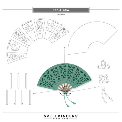 Spellbinders Spring in Kyoto Fan & Bow Dies (S4-1440) Spellbinders Spring in Kyoto Fan & Bow Dies (S4-1440)