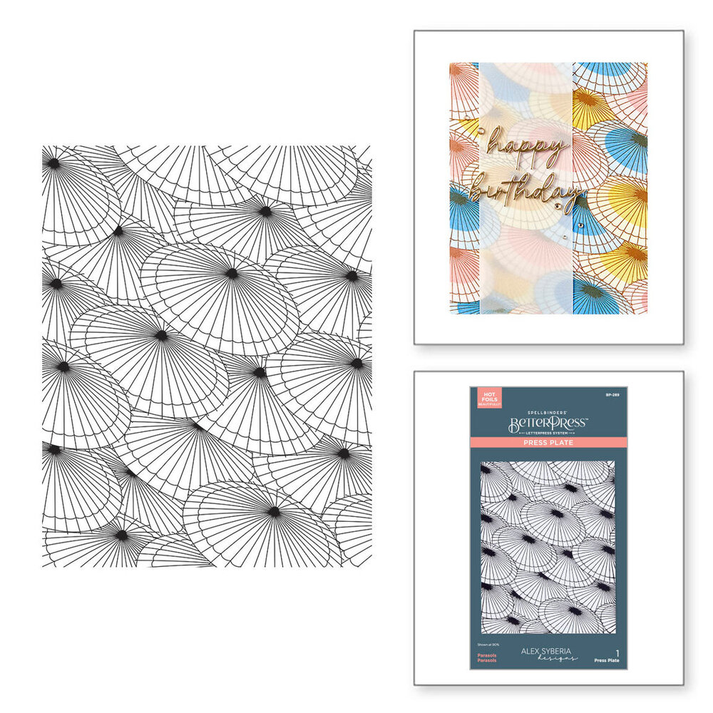 Spellbinders Spring in Kyoto Parasols Press Plate (BP-289) Spellbinders Spring in Kyoto Parasols Press Plate (BP-289)