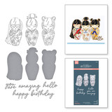 Spellbinders Spring in Kyoto Kokeshi Dolls Press Plate & Die Set (BP-291)