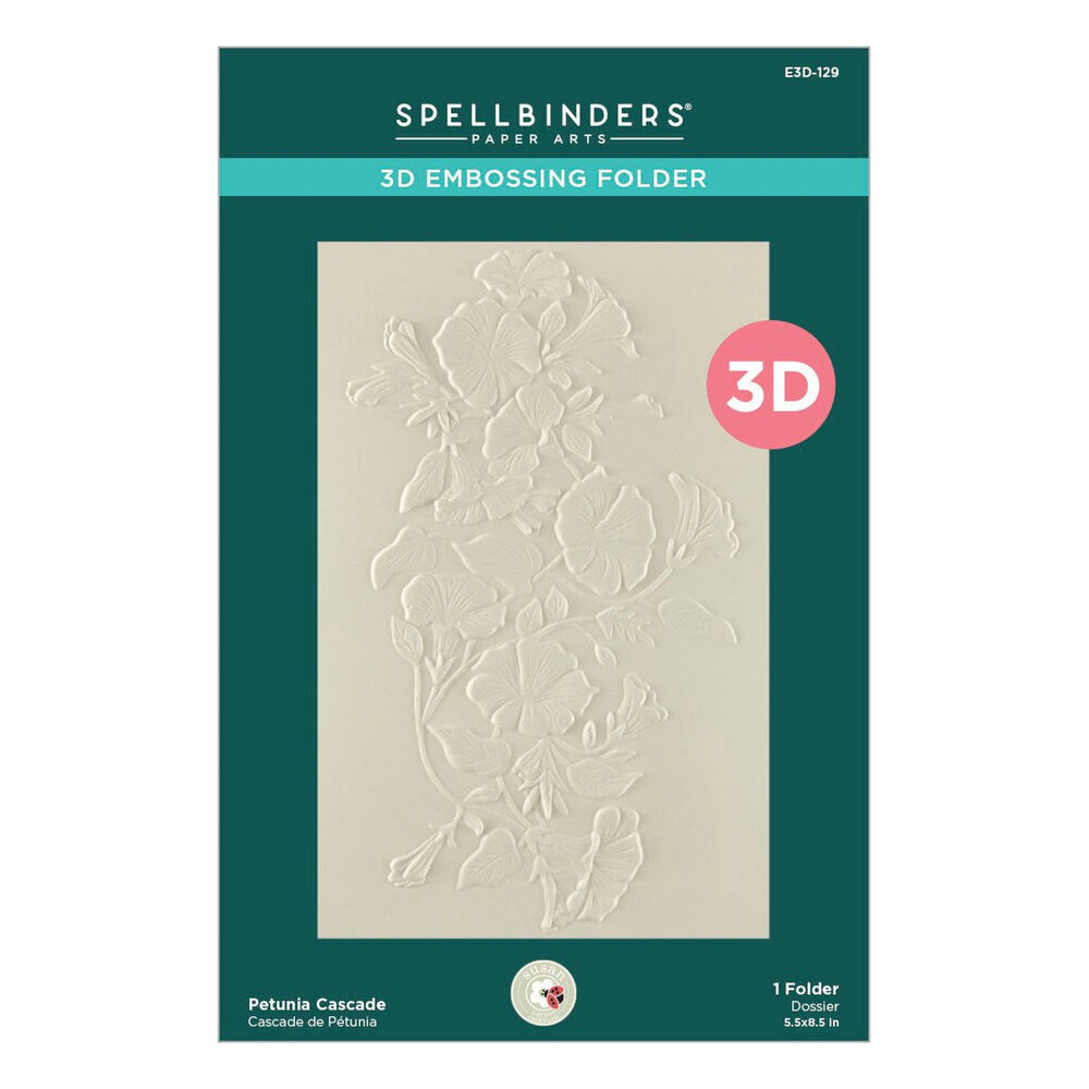 Spellbinders Summer Solstice Petunia Cascade 3D Embossing Folder (E3D-129)