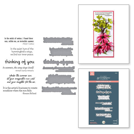 Spellbinders Summer Solstice Sentiments Press Plate & Die Set (BP-297)