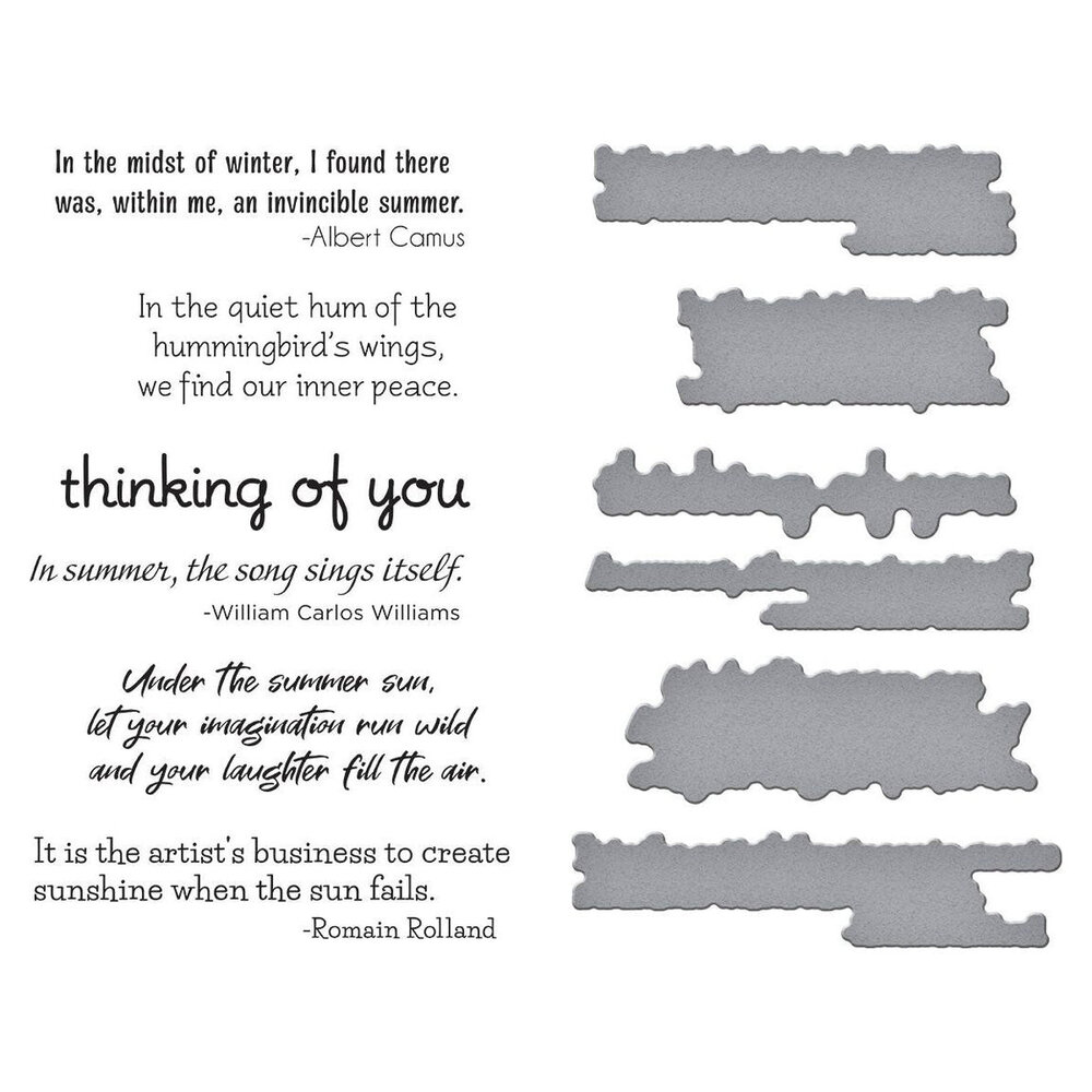 Spellbinders Summer Solstice Sentiments Press Plate & Die Set (BP-297)