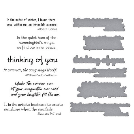 Spellbinders Summer Solstice Sentiments Press Plate & Die Set (BP-297)