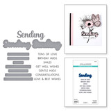 Spellbinders Wildflowers Sending Smiles Sentiments Stamp & Die Set (SDS-202)