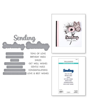 Spellbinders Wildflowers Sending Smiles Sentiments Stamp & Die Set (SDS-202) Spellbinders Wildflowers Sending Smiles Sentiments Stamp & Die Set (SDS-202)