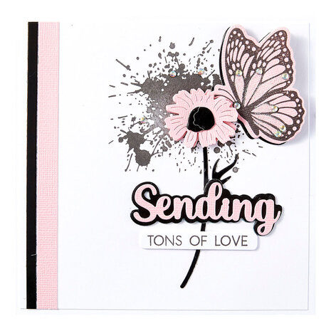 Spellbinders Wildflowers Sending Smiles Sentiments Stamp & Die Set (SDS-202)