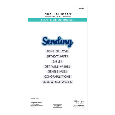 Spellbinders Wildflowers Sending Smiles Sentiments Stamp & Die Set (SDS-202)