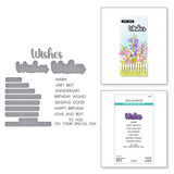 Spellbinders Wildflowers Very Best Wishes Sentiments Stamp & Die Set (SDS-203)