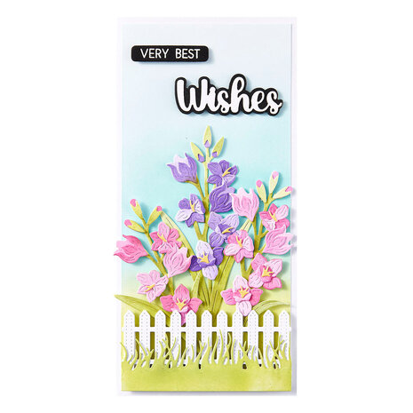 Spellbinders Wildflowers Very Best Wishes Sentiments Stamp & Die Set (SDS-203) Spellbinders Wildflowers Very Best Wishes Sentiments Stamp & Die Set (SDS-203)