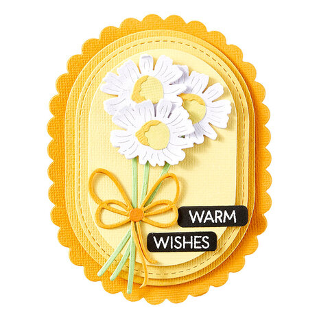 Spellbinders Wildflowers Scallop and Stitched Edge Ovals Dies (S4-1431)