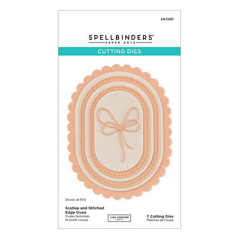 Spellbinders Wildflowers Scallop and Stitched Edge Ovals Dies (S4-1431)