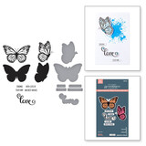Spellbinders Wildflowers Butterfly Silhouettes Registration Press Plate & Die Set (BPR-028)