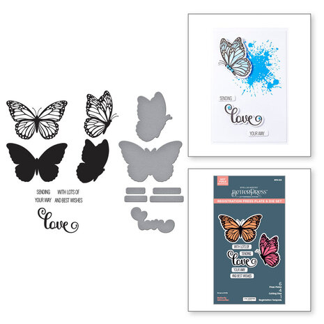 Spellbinders Wildflowers Butterfly Silhouettes Registration Press Plate & Die Set (BPR-028) Spellbinders Wildflowers Butterfly Silhouettes Registration Press Plate & Die Set (BPR-028)