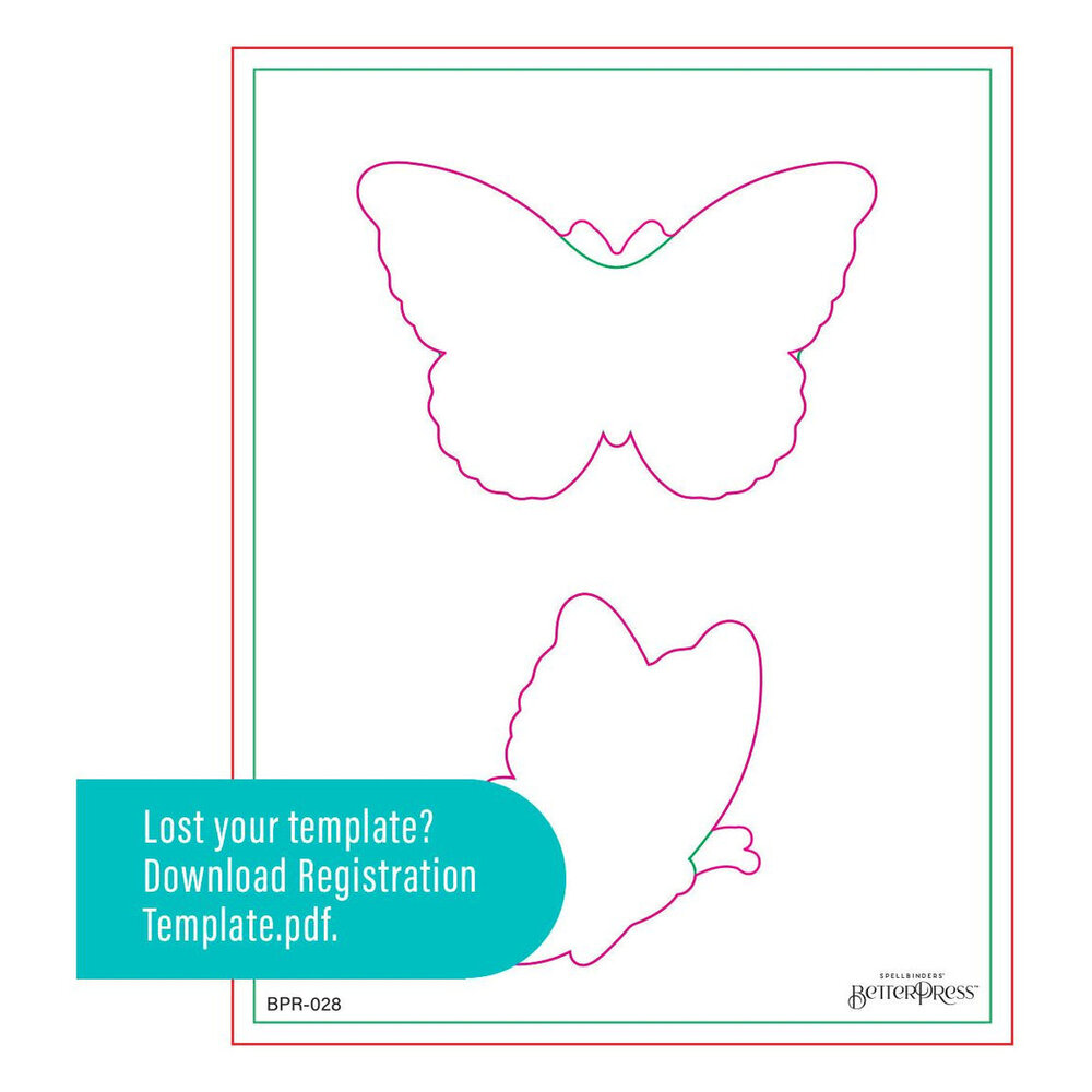 Spellbinders Wildflowers Butterfly Silhouettes Registration Press Plate & Die Set (BPR-028) Spellbinders Wildflowers Butterfly Silhouettes Registration Press Plate & Die Set (BPR-028)