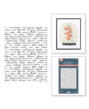 Spellbinders Wildflowers Script Tekst Press Plate (BP-287)