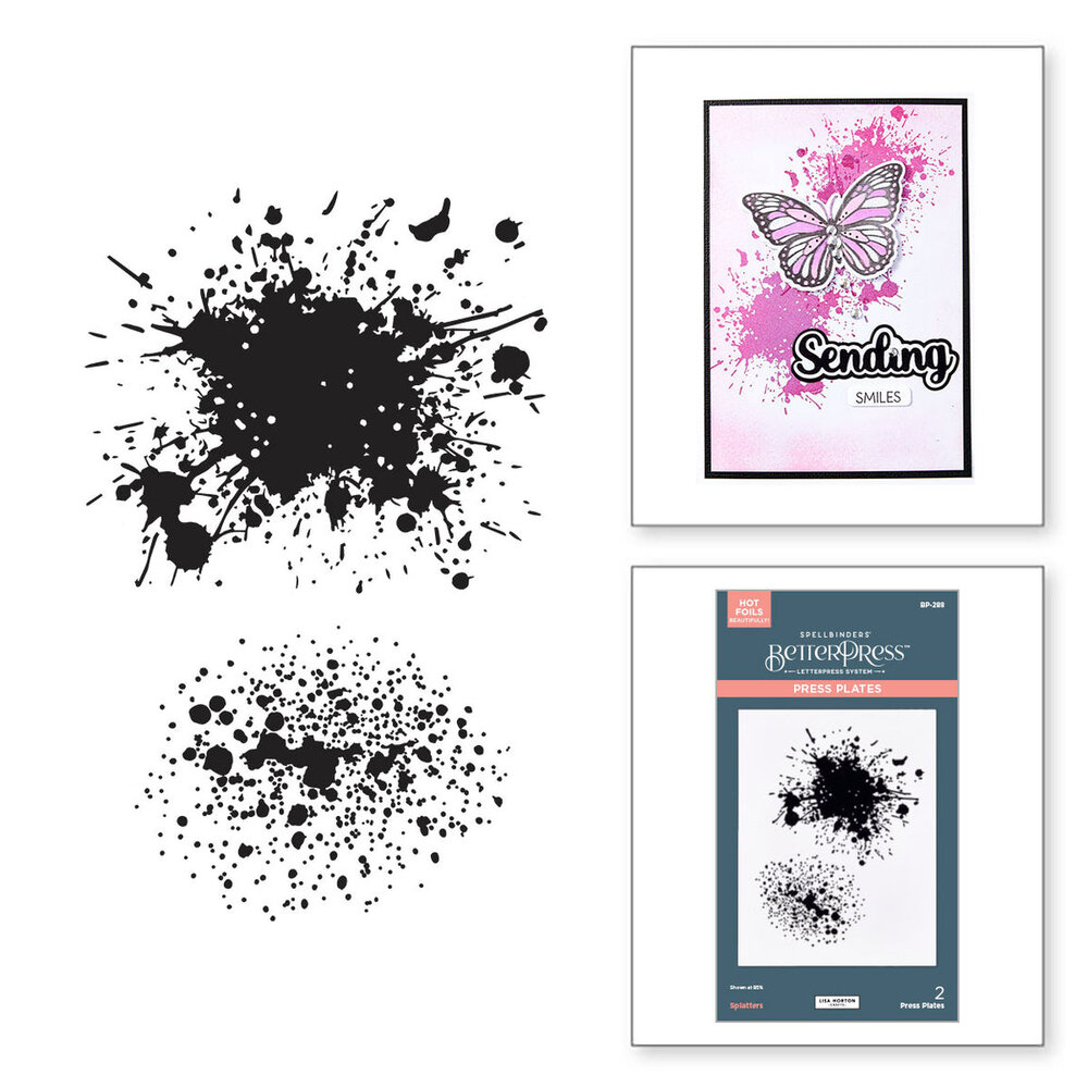 Spellbinders Wildflowers Splatters Press Plate (BP-288)