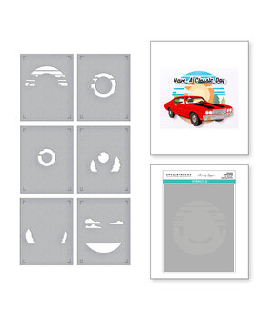 Spellbinders Classic Road Legends Scenic Drive Stencil (STN-104) Spellbinders Classic Road Legends Scenic Drive Stencil (STN-104)