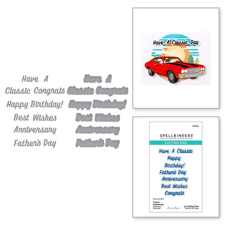 Spellbinders Classic Road Legends Classic Sentiments Dies (S3-553) Spellbinders Classic Road Legends Classic Sentiments Dies (S3-553)