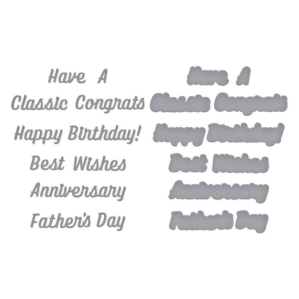 Spellbinders Classic Road Legends Classic Sentiments Dies (S3-553) Spellbinders Classic Road Legends Classic Sentiments Dies (S3-553)