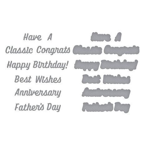 Spellbinders Classic Road Legends Classic Sentiments Dies (S3-553) Spellbinders Classic Road Legends Classic Sentiments Dies (S3-553)