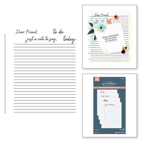 Spellbinders Take Note Registration Press Plate (BPR-030)