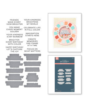 Spellbinders Take Note Reel Color Sentiments Press Plate & Die Set (BP-296)