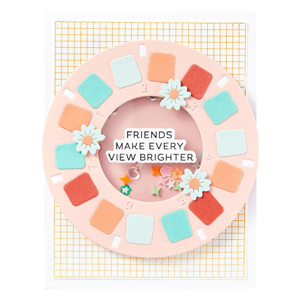 Spellbinders Take Note Reel Color Sentiments Press Plate & Die Set (BP-296)