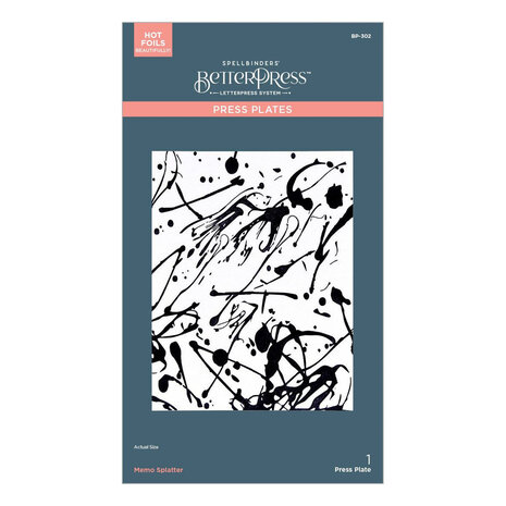 Spellbinders Take Note Memo Splatter Press Plate (BP-302)