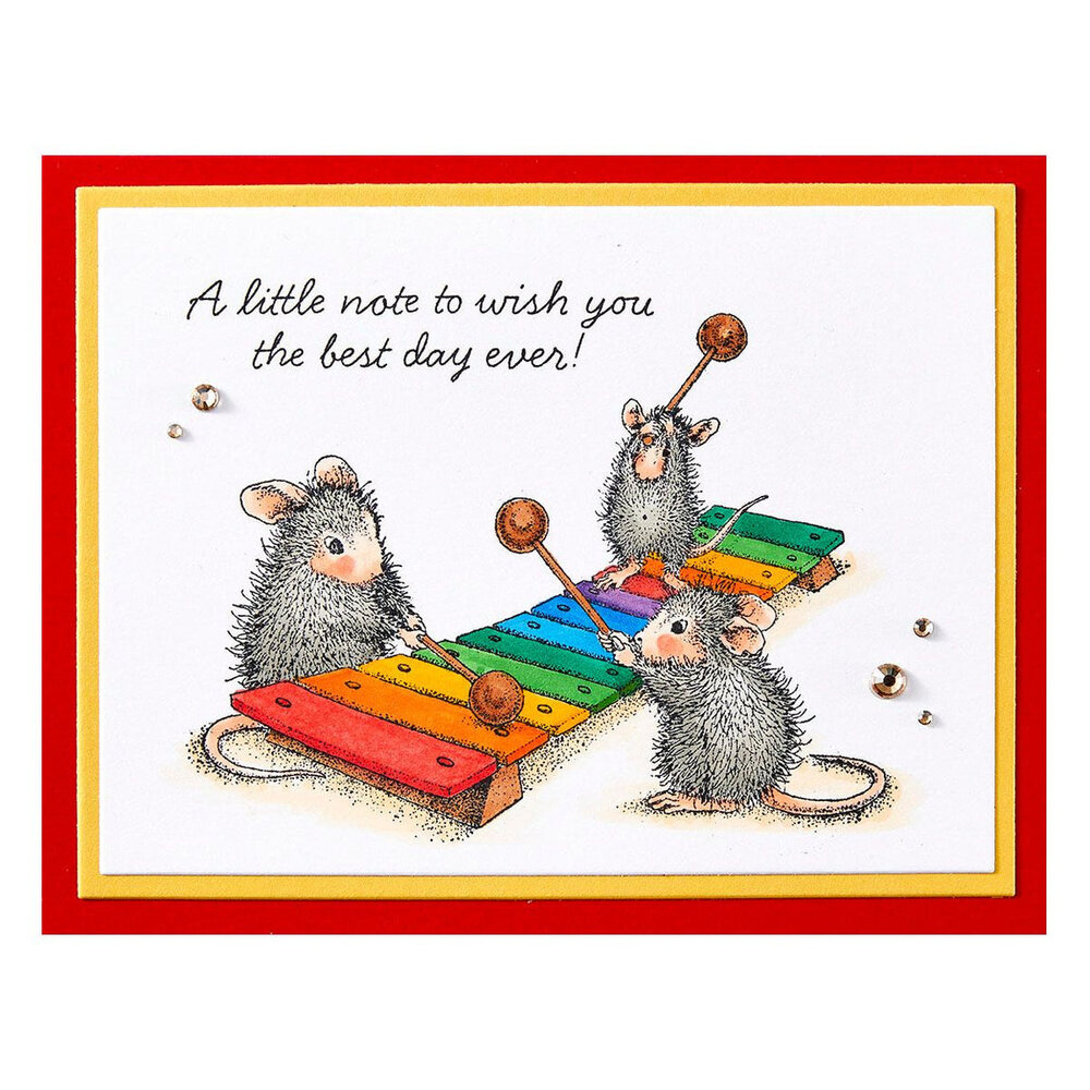 Spellbinders House-Mouse Designs Music to My Ears Cling Rubber Stamp (RSC-053)