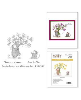Spellbinders House-Mouse Designs Rare Bloom Cling Rubber Stamp (RSC-054) Spellbinders House-Mouse Designs Rare Bloom Cling Rubber Stamp (RSC-054)