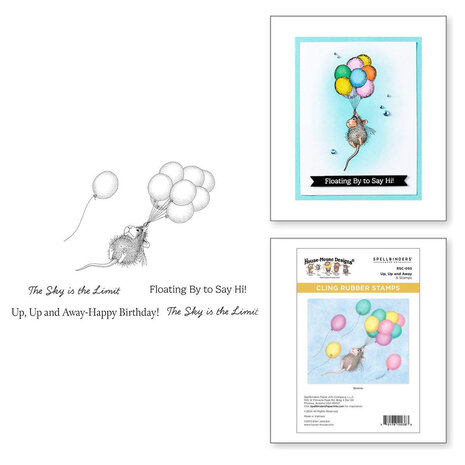 Spellbinders House-Mouse Designs Up Up and Away Cling Rubber Stamp (RSC-055) Spellbinders House-Mouse Designs Up Up and Away Cling Rubber Stamp (RSC-055)
