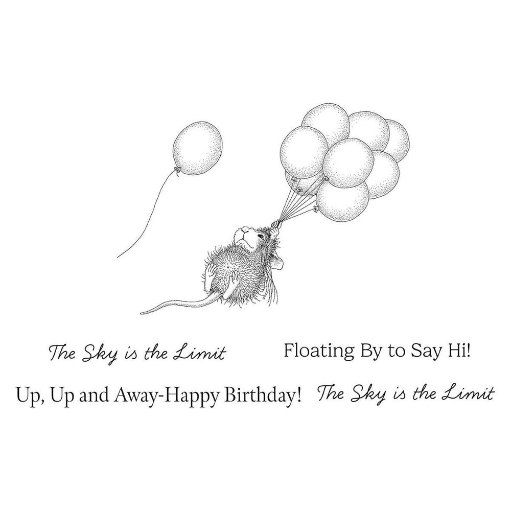 Spellbinders House-Mouse Designs Up Up and Away Cling Rubber Stamp (RSC-055) Spellbinders House-Mouse Designs Up Up and Away Cling Rubber Stamp (RSC-055)