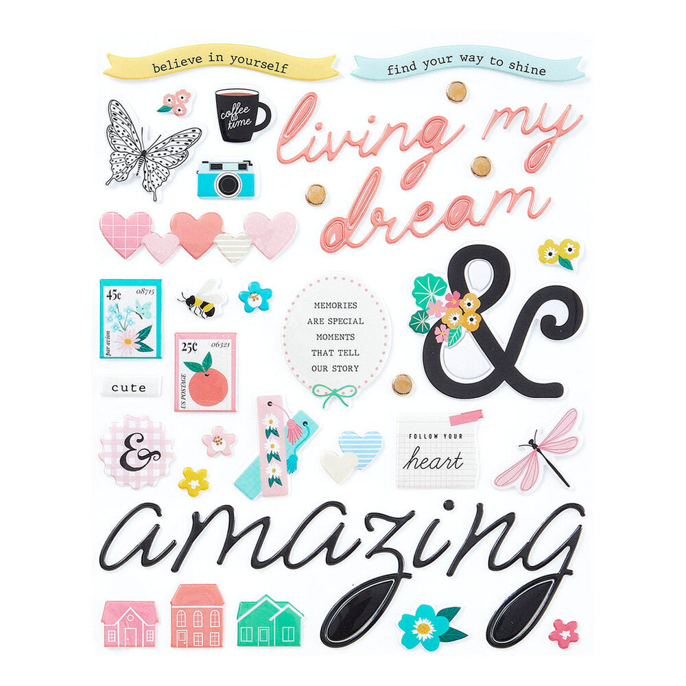 Spellbinders Hello It's Me! Puffy Stickers (168839)