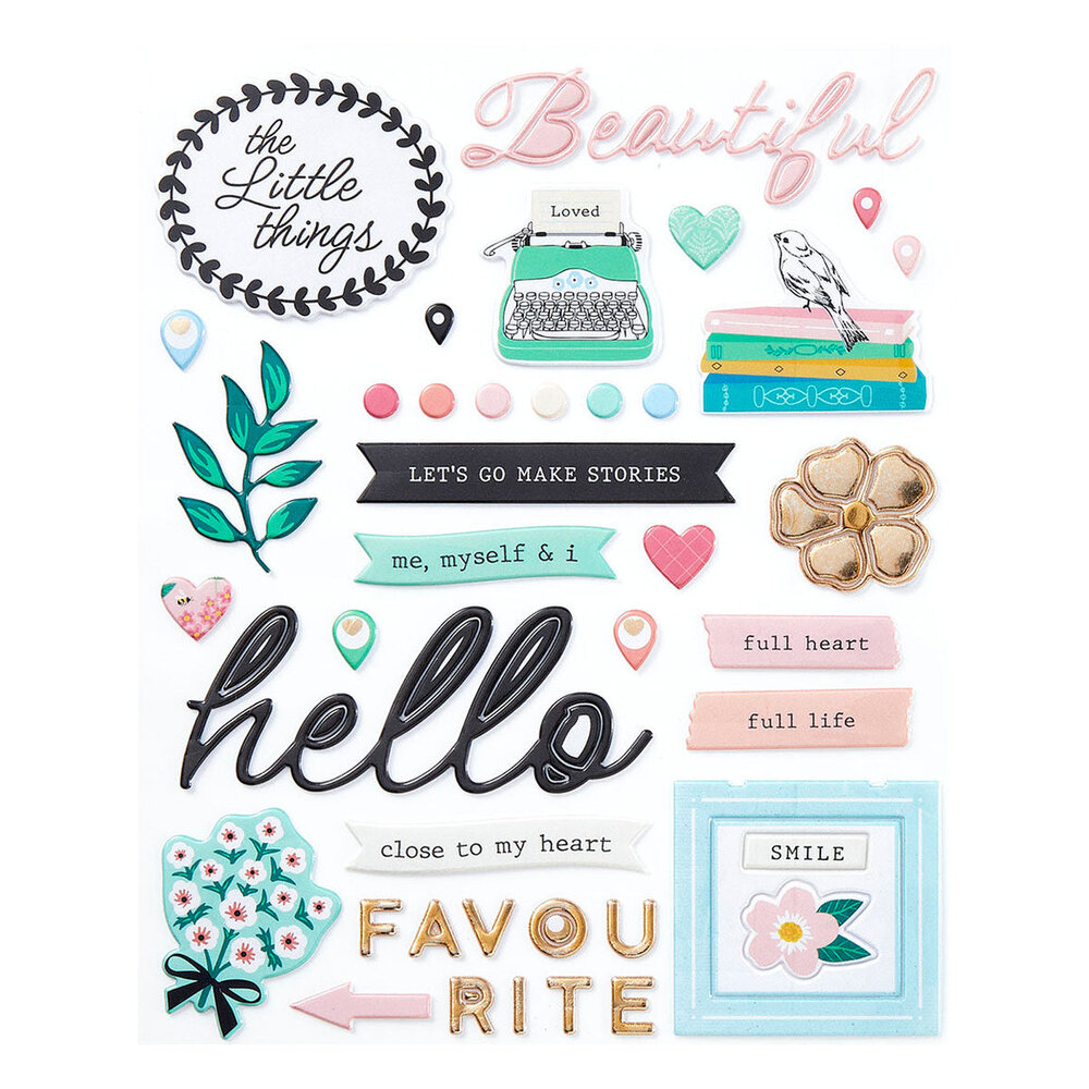 Spellbinders Hello It's Me! Puffy Stickers (168839)