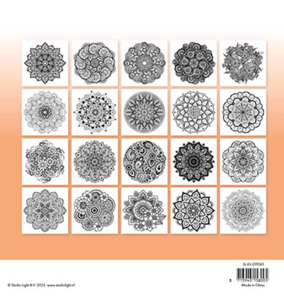 Studio Light Essentials Coloring Pages 8x8 Inch Mandala (SL-ES-CPP283) Studio Light Essentials Coloring Pages 8x8 Inch Mandala (SL-ES-CPP283)
