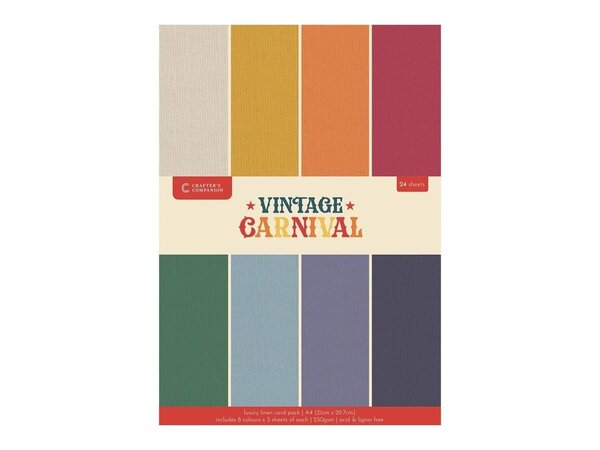 Crafter's Companion Vintage Carnival A4 Luxury Linen Cardstock (VC-LINEN-A4) Crafter's Companion Vintage Carnival A4 Luxury Linen Cardstock (VC-LINEN-A4)