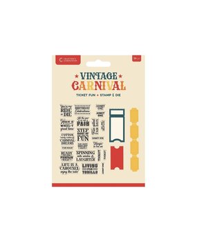 Crafter's Companion Vintage Carnival Stamp & Die Ticket Fun (VC-STD-TIFU) Crafter's Companion Vintage Carnival Stamp & Die Ticket Fun (VC-STD-TIFU)