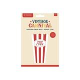Crafter's Companion Vintage Carnival Stencil & Die Set Popcorn Treat Box (VC-STEN-PCTB)