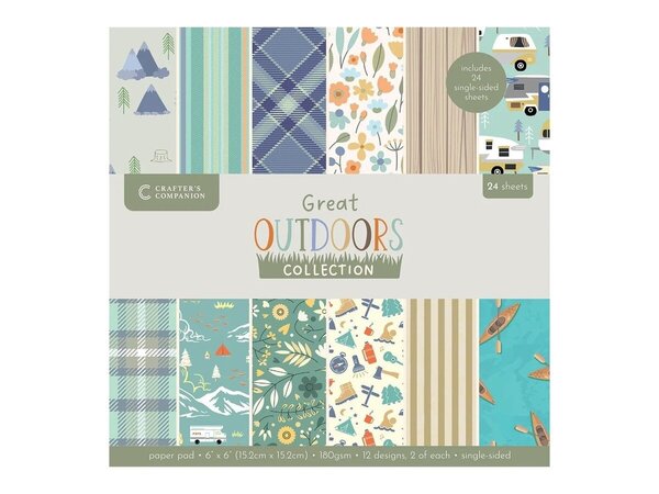 Crafter's Companion The Great Outdoors 6x6 Inch Paper Pad (CC-TGO-PAD6) Crafter's Companion The Great Outdoors 6x6 Inch Paper Pad (CC-TGO-PAD6)