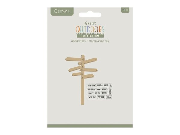 Crafter's Companion The Great Outdoors Stamp & Die Wander Lust (CC-TGO-STD-WALU) Crafter's Companion The Great Outdoors Stamp & Die Wander Lust (CC-TGO-STD-WALU)