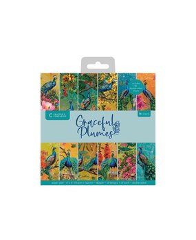 Crafter's Companion Graceful Plumes 6x6 Inch Paper Pad (GP-PAD6) Crafter's Companion Graceful Plumes 6x6 Inch Paper Pad (GP-PAD6)